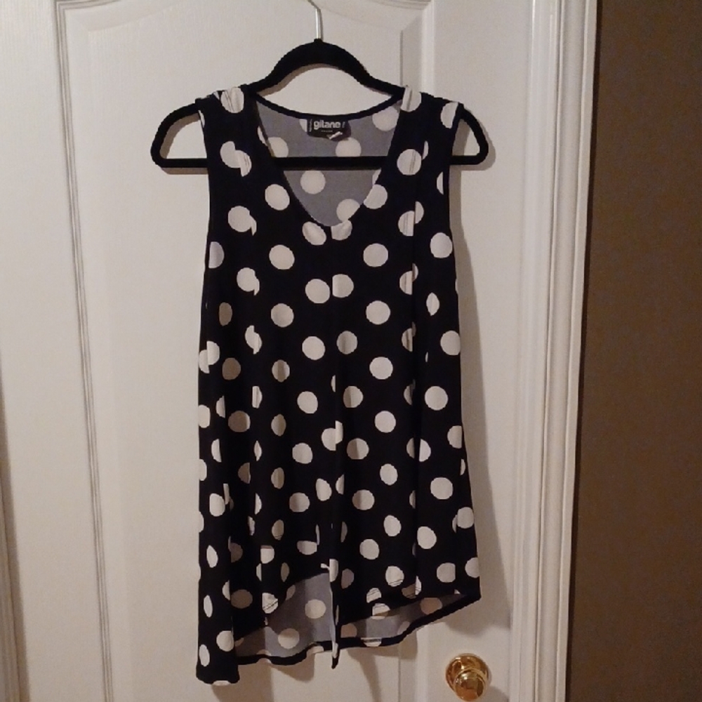 Black and White Polka Dot Women's Tank Top